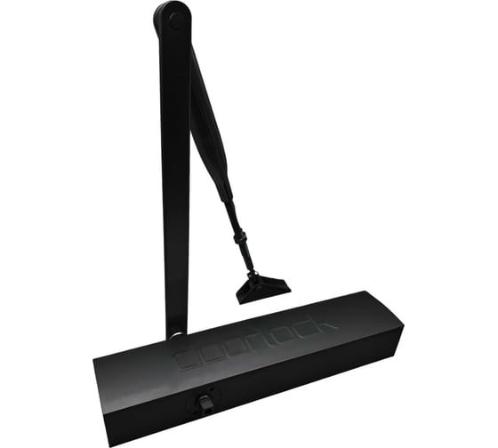 Изображение товара Доводчик Doorlock DL400 BC DA EN3-7 черный с регулируемыми функциями тормоза открывания и задержки закрывания, регулируемое усилие закрывания 75593