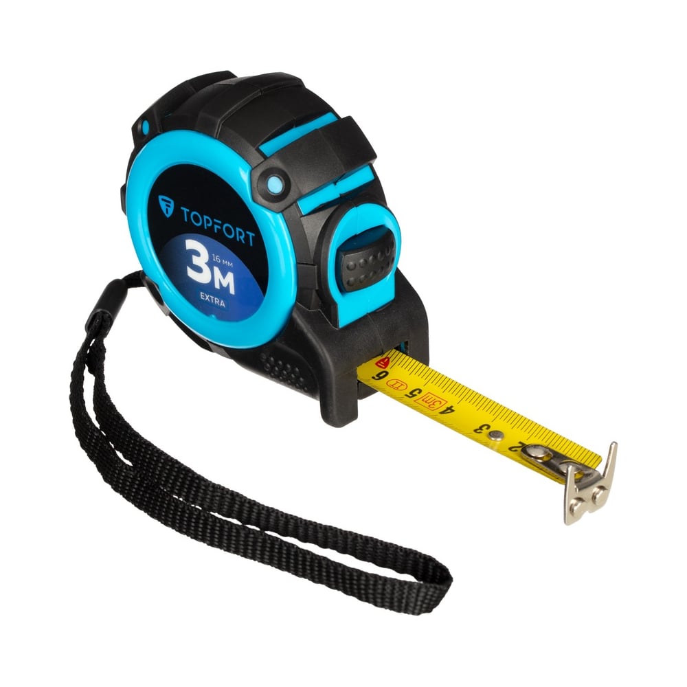 Изображение товара Рулетка TOPFORT 3мх16 мм с автостопом профессиональная измерительная