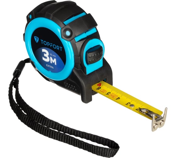 Изображение товара Рулетка TOPFORT 3мх16 мм с автостопом Extra 1990398