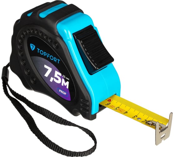 Изображение товара Рулетка TOPFORT 7,5мх25 мм с автостопом Prof 1990403