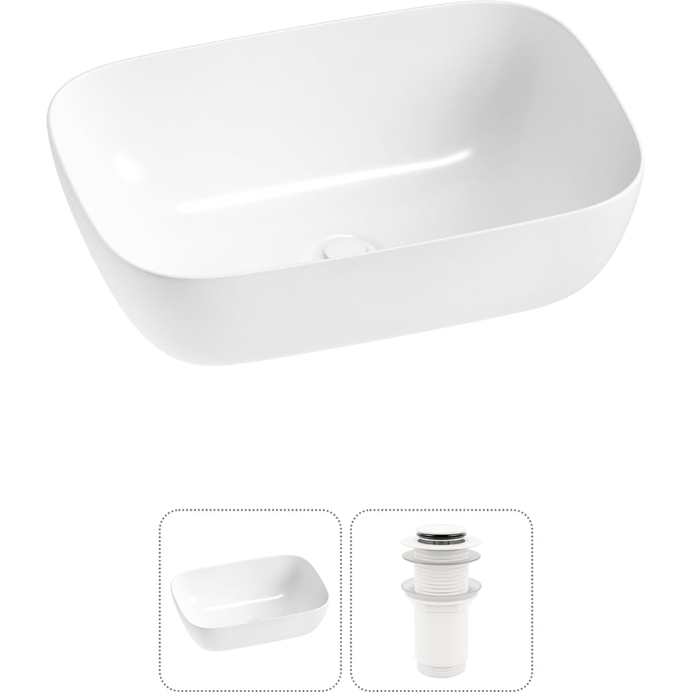 Изображение товара Фарфоровая накладная раковина Lavinia Boho Bathroom Sink белый цвет