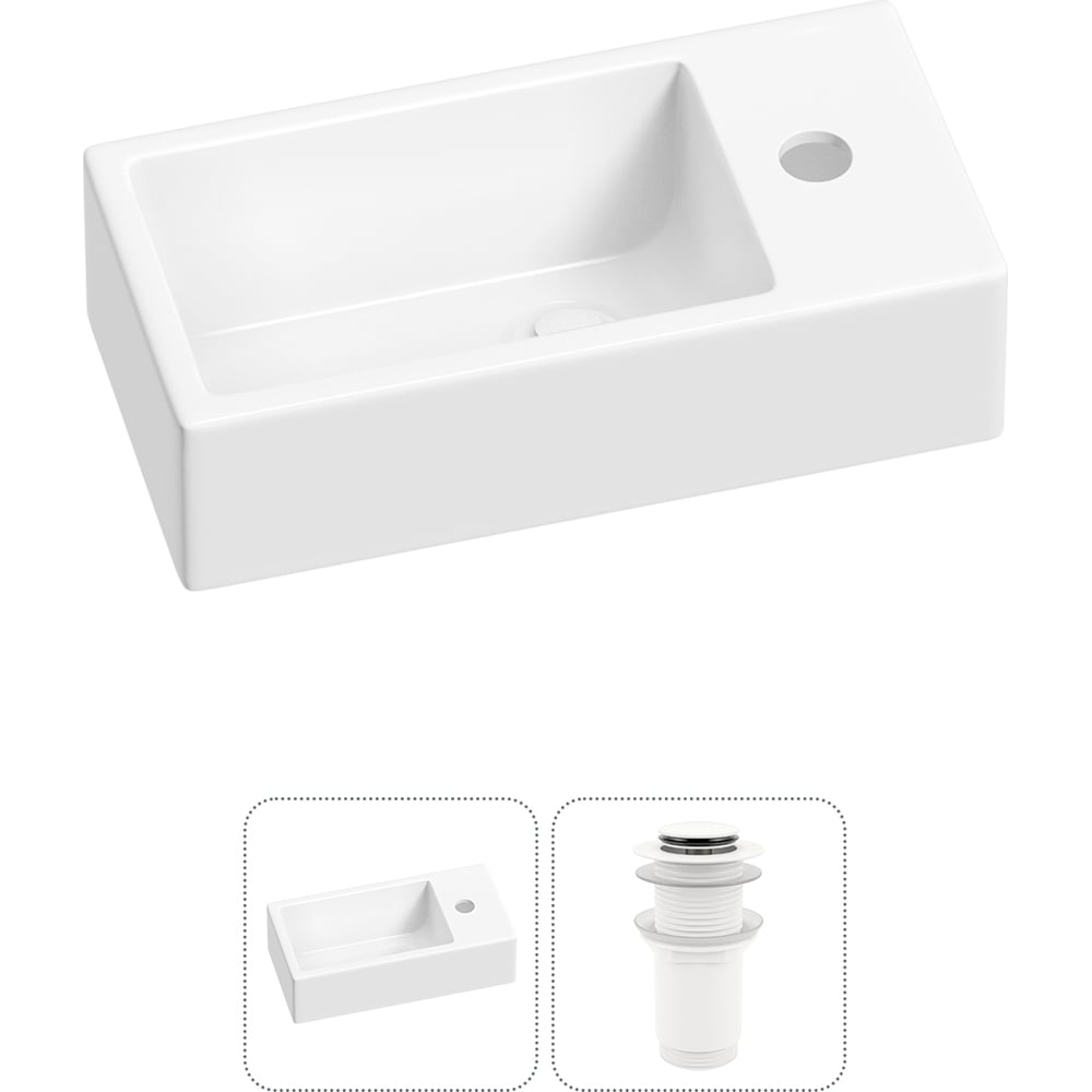 Изображение товара Комплект 2 в 1 Lavinia Boho Bathroom Sink накладная раковина из фарфора 40x20 см