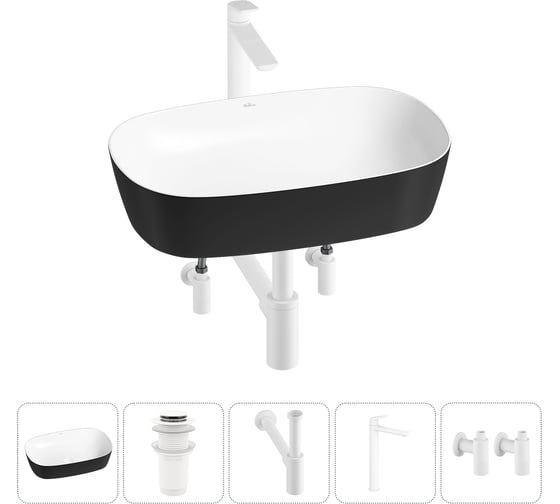 Изображение товара Набор Wellsee 5 в 1 Ground Breaking накладная раковина 61x39 см 337 20212388R