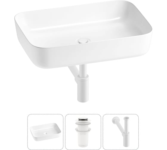 Изображение товара Набор Wellsee 3 в 1 Preen накладная раковина 60x42 см 329704000, 18 20214254R