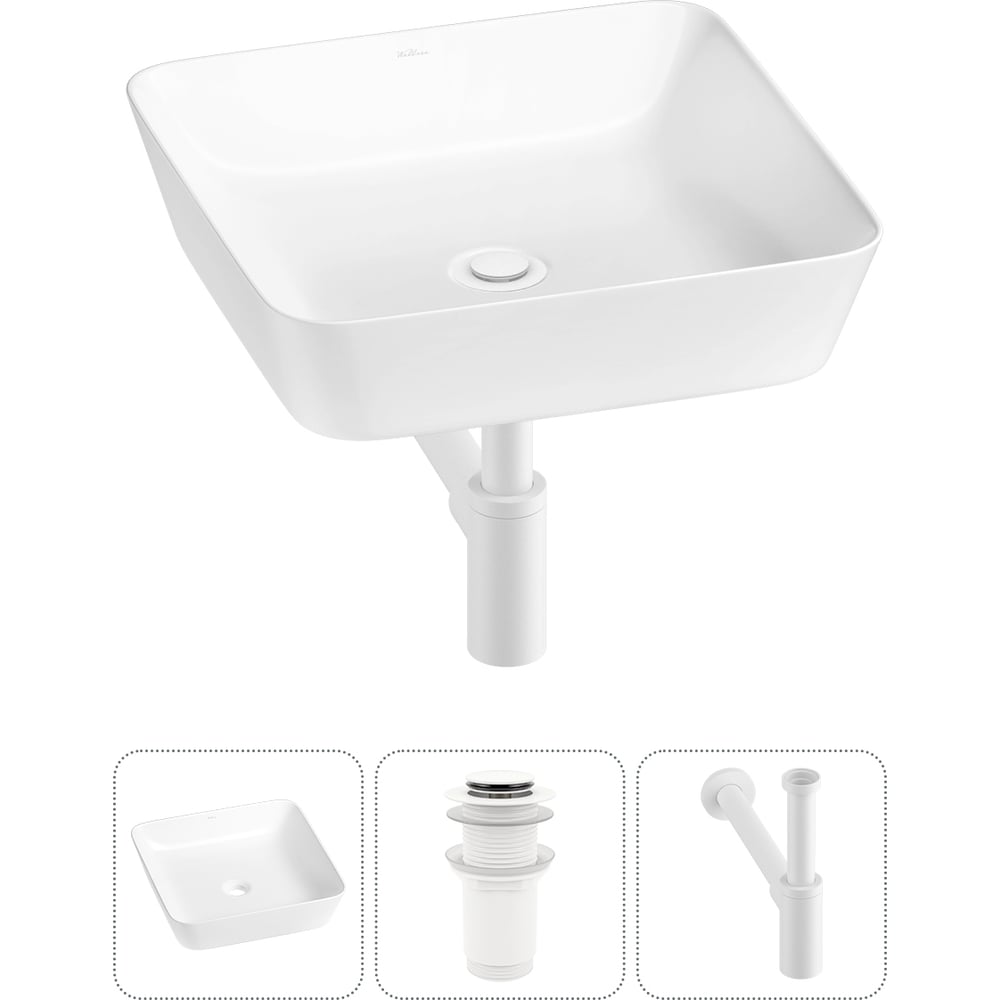 Изображение товара Набор Wellsee 3 в 1 Cromulent накладная раковина 44x44 см 318002000 20213553R