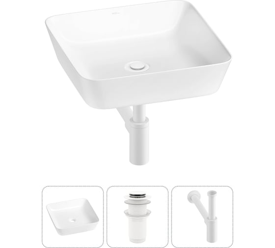 Изображение товара Набор Wellsee 3 в 1 Cromulent накладная раковина 44x44 см 318002000 20213553R