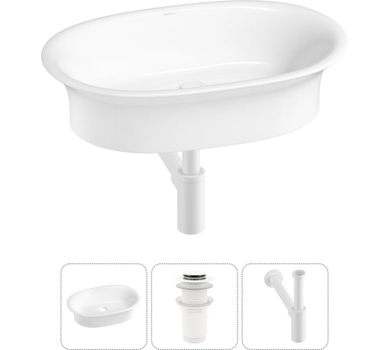 Изображение товара Набор Wellsee 3 в 1 Faze Moment накладная раковина 60x39 см 3178010 20213585R