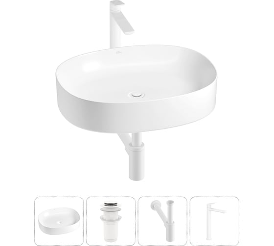 Изображение товара Набор Wellsee 4 в 1 Belle Spa 2.0 накладная раковина 55x45 см 33580 20212560R