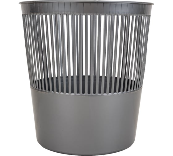 Изображение товара Корзина для бумаг INFORMAT 10 л, сетчатая, серый пластик WP10RG