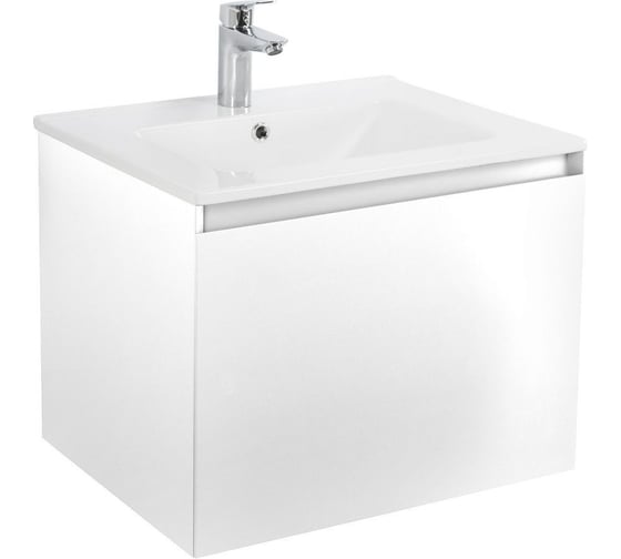 Изображение товара База под раковину подвесная с одным выкатным ящиком Art&Max LATINA Белый матовый AM-Latina-600-1C-SO-BM