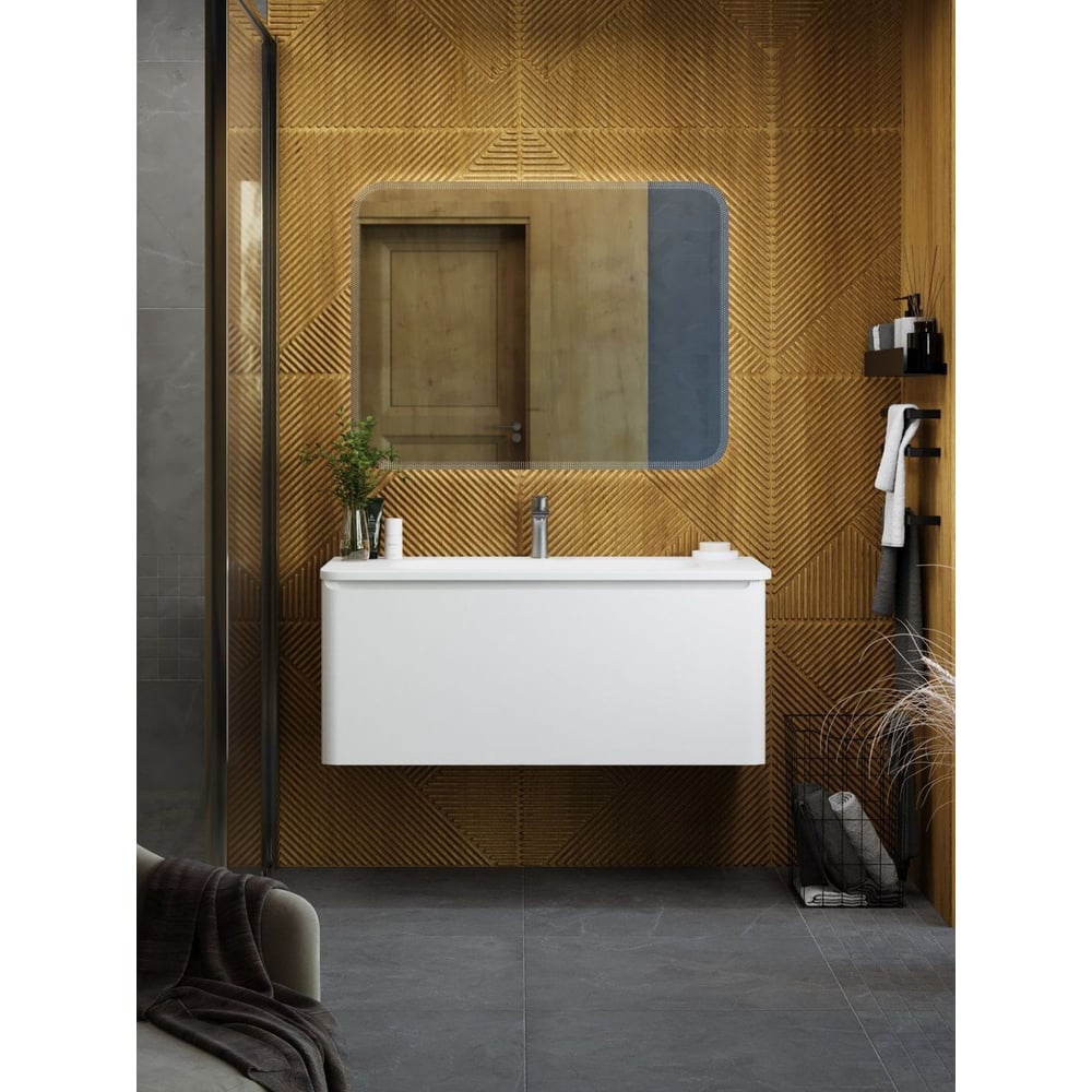 Изображение товара База под раковину Art&Max SANREMO белый глянец с ящиком