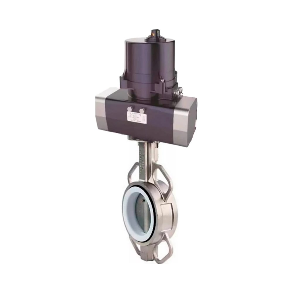Изображение товара Затвор DN.ru 304-304-PTFE-2W-Fb-H Ду50 Ру16 с электроприводом