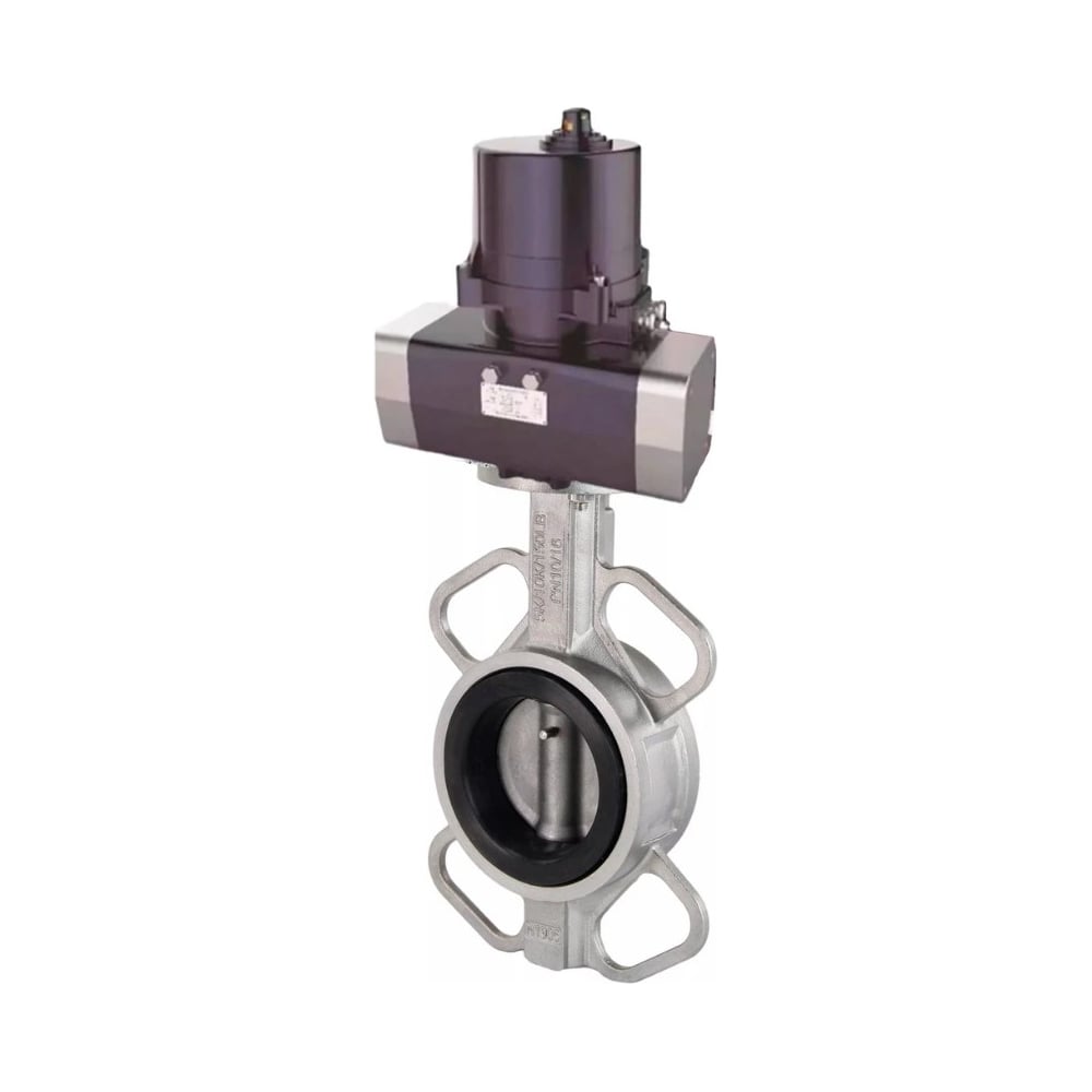 Изображение товара Затвор DN.ru 316-316-VITON-2W-Fb Ду200 Ру16 электропривод 220В