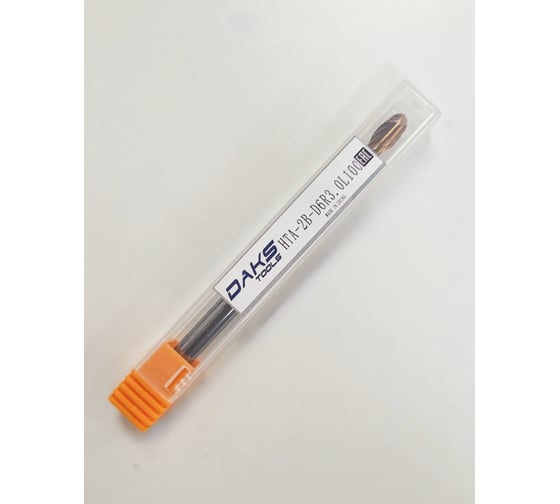 Изображение товара Фреза концевая радиусная DAKSTOOLS тв.спл. HTA-2B-D6R3.0 L-100 2BD6R3