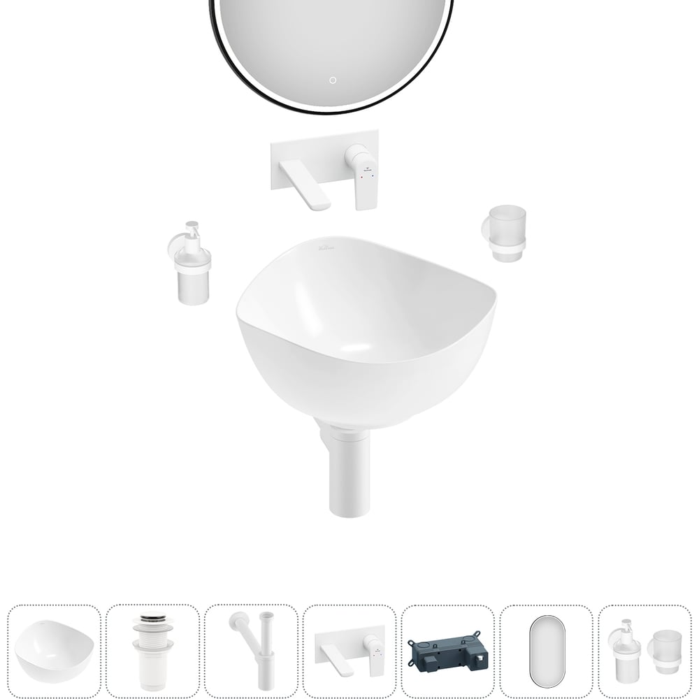 Изображение товара Набор Wellsee 6 в 1 Nexus Flex накладная раковина 38x36 см 32340100 20218634R