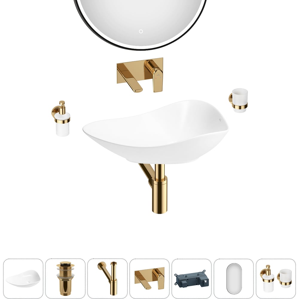 Изображение товара Набор Wellsee 6 в 1 Nexus Flex накладная раковина 60x42 см