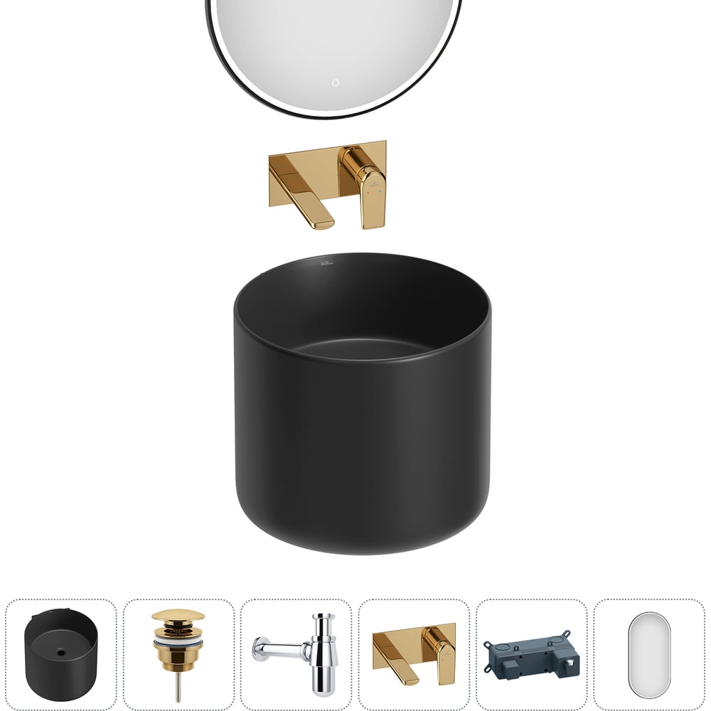 Изображение товара Набор Wellsee 5 в 1 M1 Limited Edition подвесная раковина 45x45 см