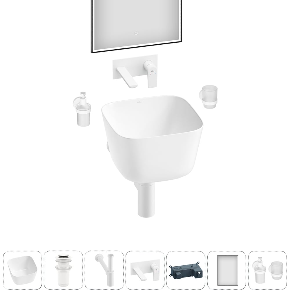 Изображение товара Набор Wellsee 6 в 1 Fontenay Paris накладная раковина 37x37 см 3233 20218658R