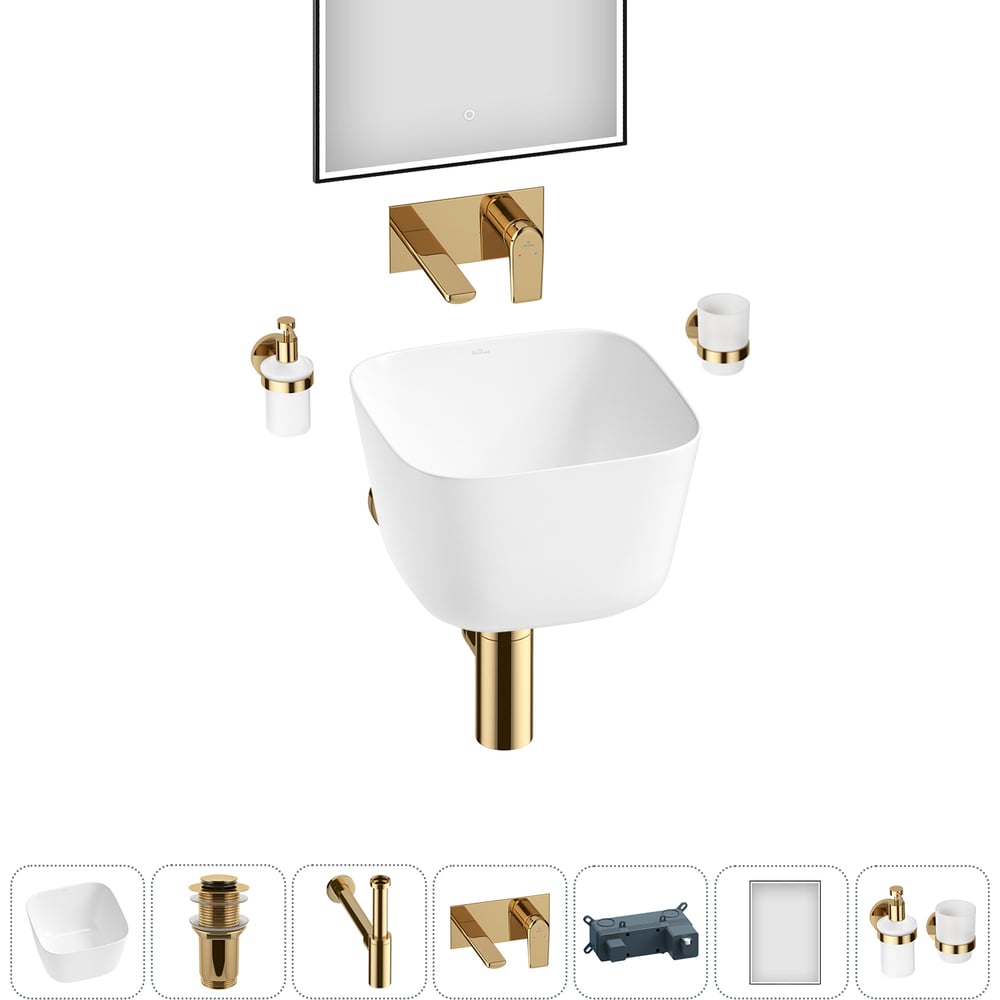 Изображение товара Набор Wellsee 6 в 1 Fontenay Paris накладная раковина 37x37 см 3233 20218657R