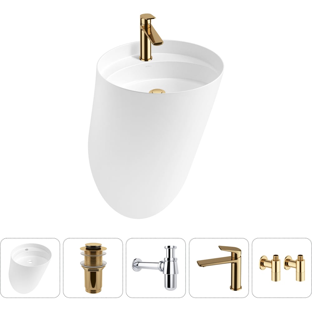 Изображение товара Набор Wellsee 5 в 1 M1 Limited Edition подвесная раковина 45x45 см