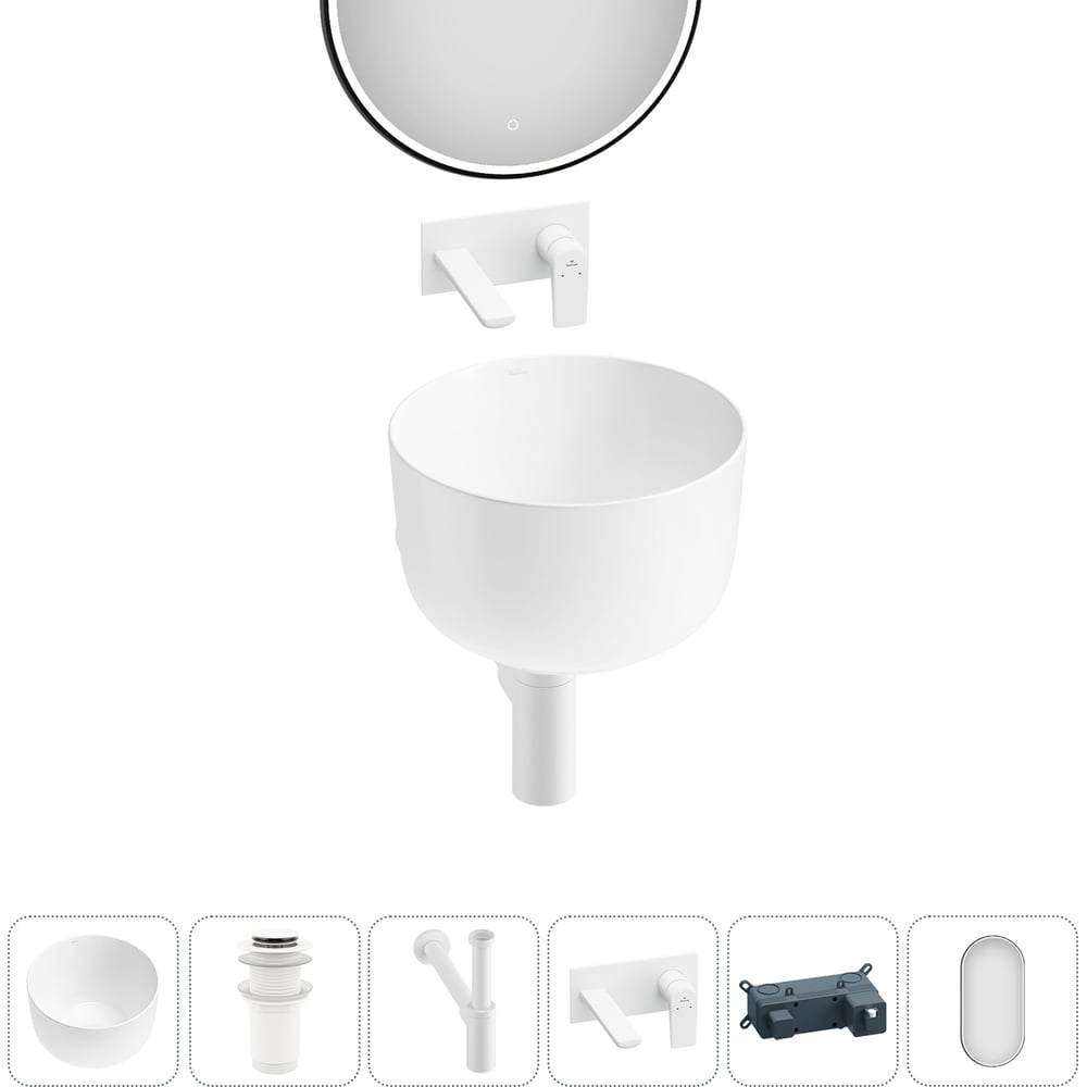 Изображение товара Набор Wellsee 5 в 1 Fontenay Paris накладная раковина 39x39 см