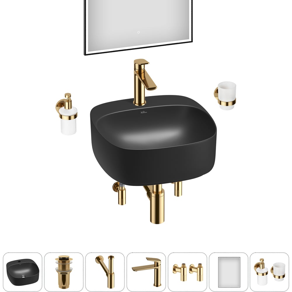 Изображение товара Набор Wellsee 7 в 1 Ideal накладная раковина 42x42 см 326904000, 18 20218696R