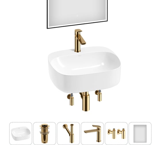 Изображение товара Набор Wellsee 6 в 1 Ideal накладная раковина 50x42 см 326902000, 18 20218701R