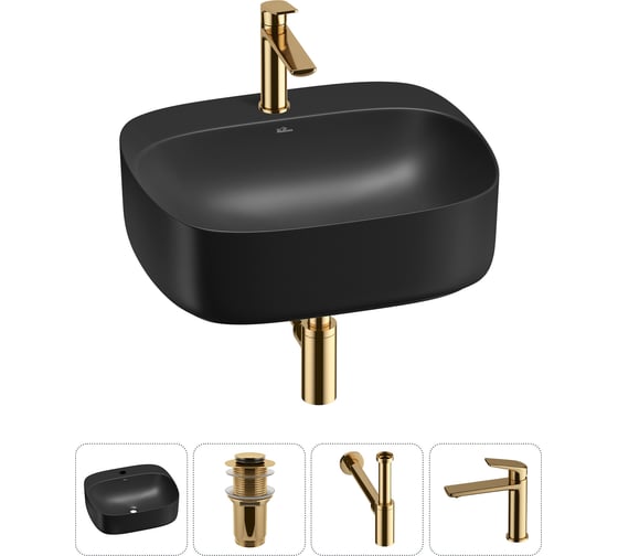 Изображение товара Набор Wellsee 4 в 1 Ideal накладная раковина 50x42 см 326907000, 18 20214163R