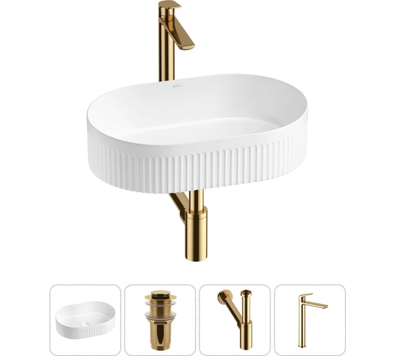 Изображение товара Набор Wellsee 4 в 1 Festive Fox 2.0 накладная раковина 50x32 см 319 20213788R