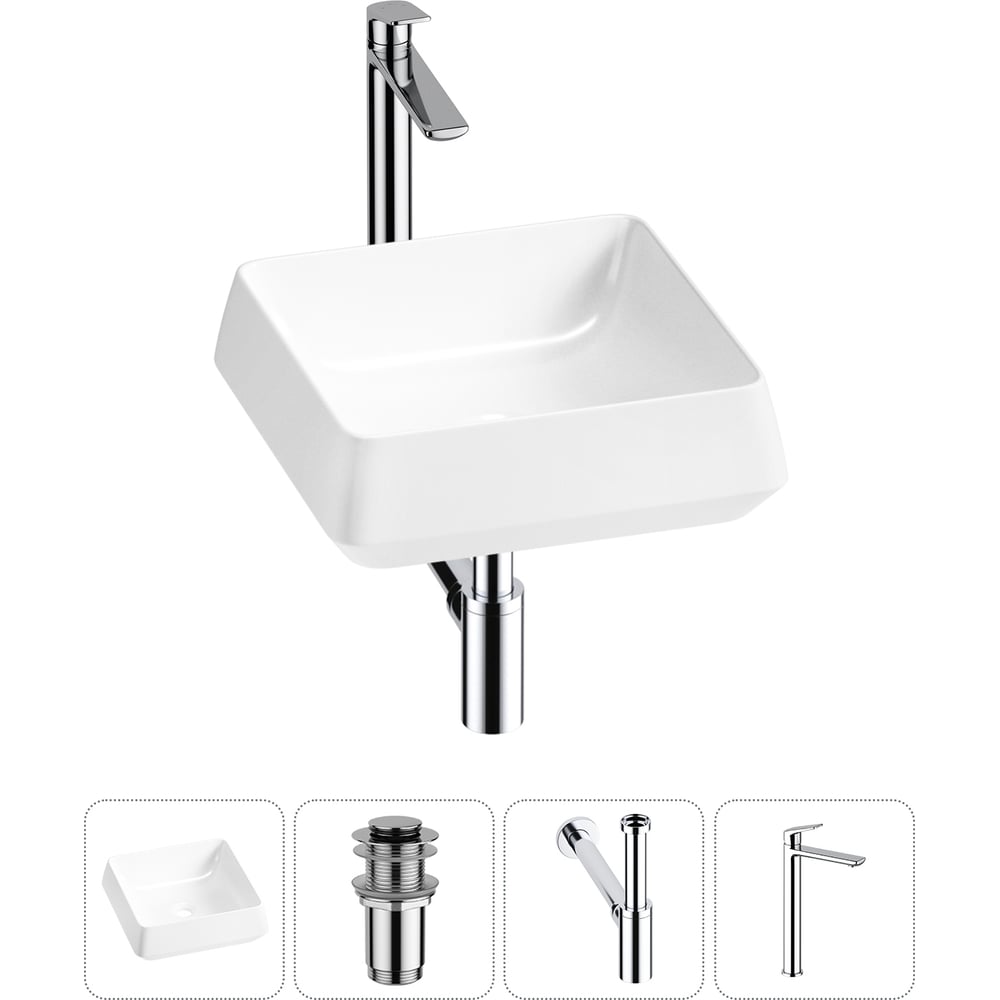Изображение товара Комплект 4 в 1 Lavinia Boho Bathroom Sink накладная раковина 38x38 см