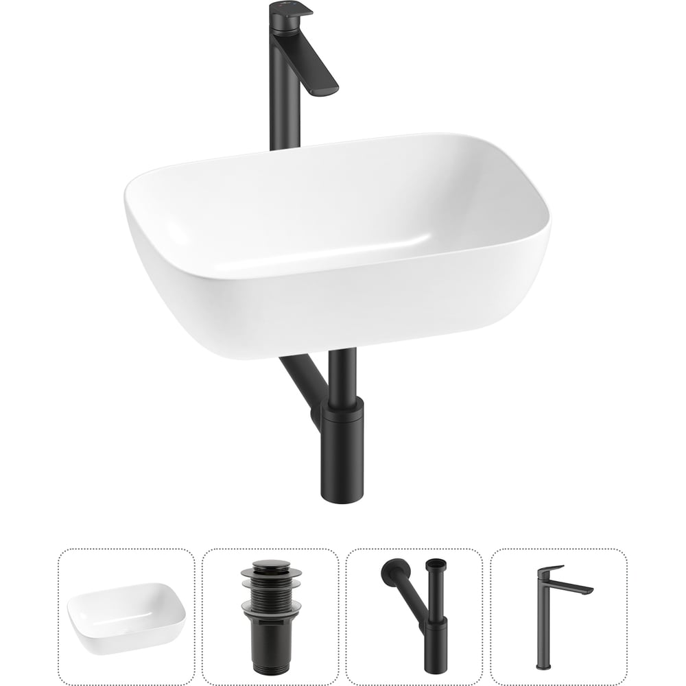 Изображение товара Комплект 4 в 1 Lavinia Boho Bathroom Sink накладная раковина 46x33 см
