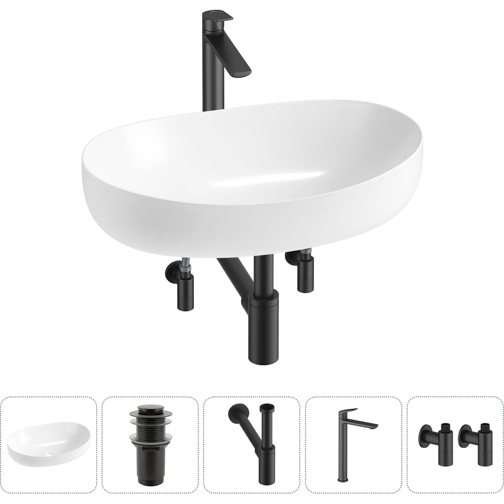 Изображение товара Комплект 5 в 1 Lavinia Boho Bathroom Sink накладная раковина 63x42 см