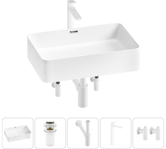Изображение товара Комплект 5 в 1 Lavinia Boho Bathroom Sink накладная раковина 48x31 см 3331110 20215222R