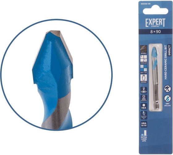 Изображение товара Сверло по керамограниту STARTUL 8x90 мм EXPERT SE8302-80