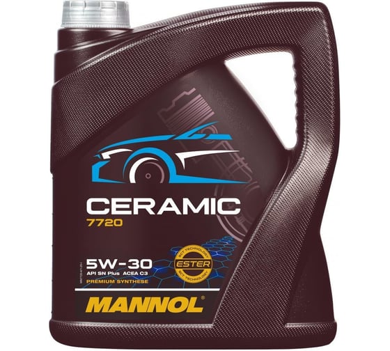 Изображение товара Синтетическое моторное масло MANNOL CERAMIC 5W30 4 л. 5W-30 77204