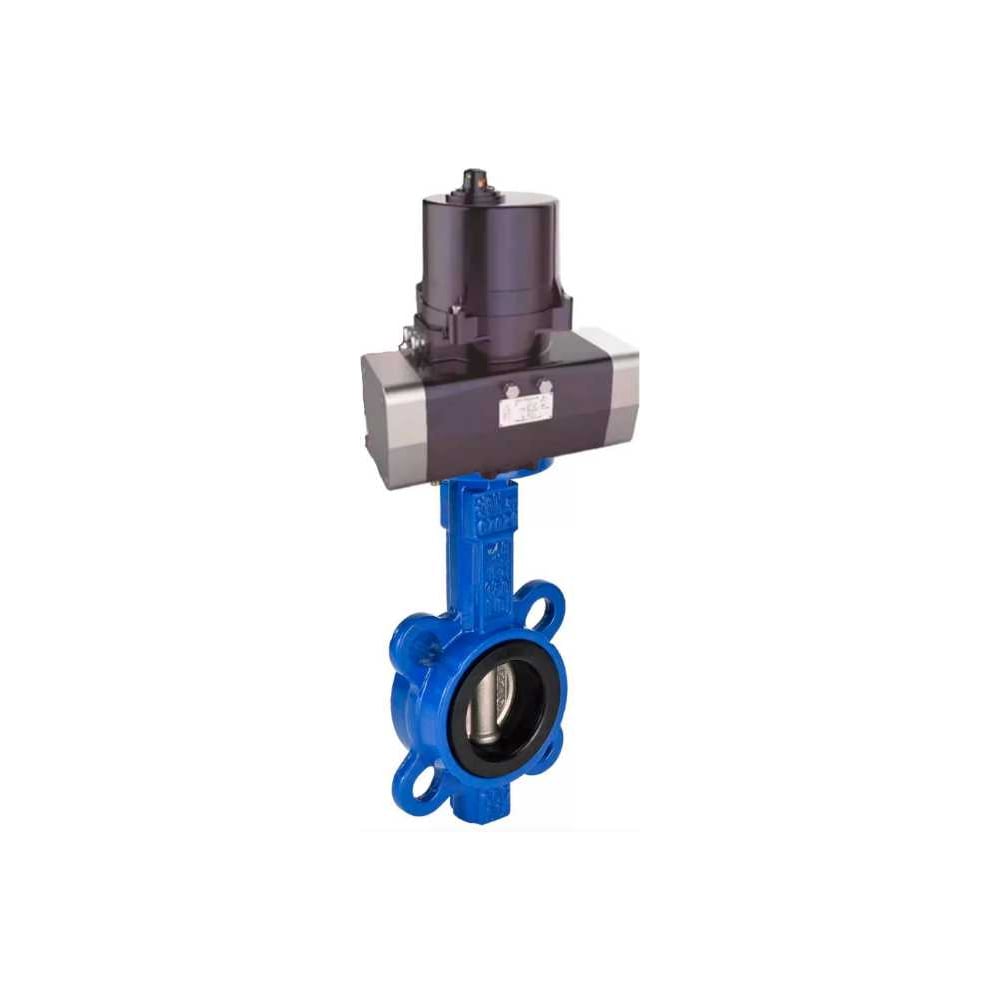 Изображение товара Дисковый затвор DN.ru GGG50-316-NBR Ду150 Ру16 с электроприводом ЭПВП-014