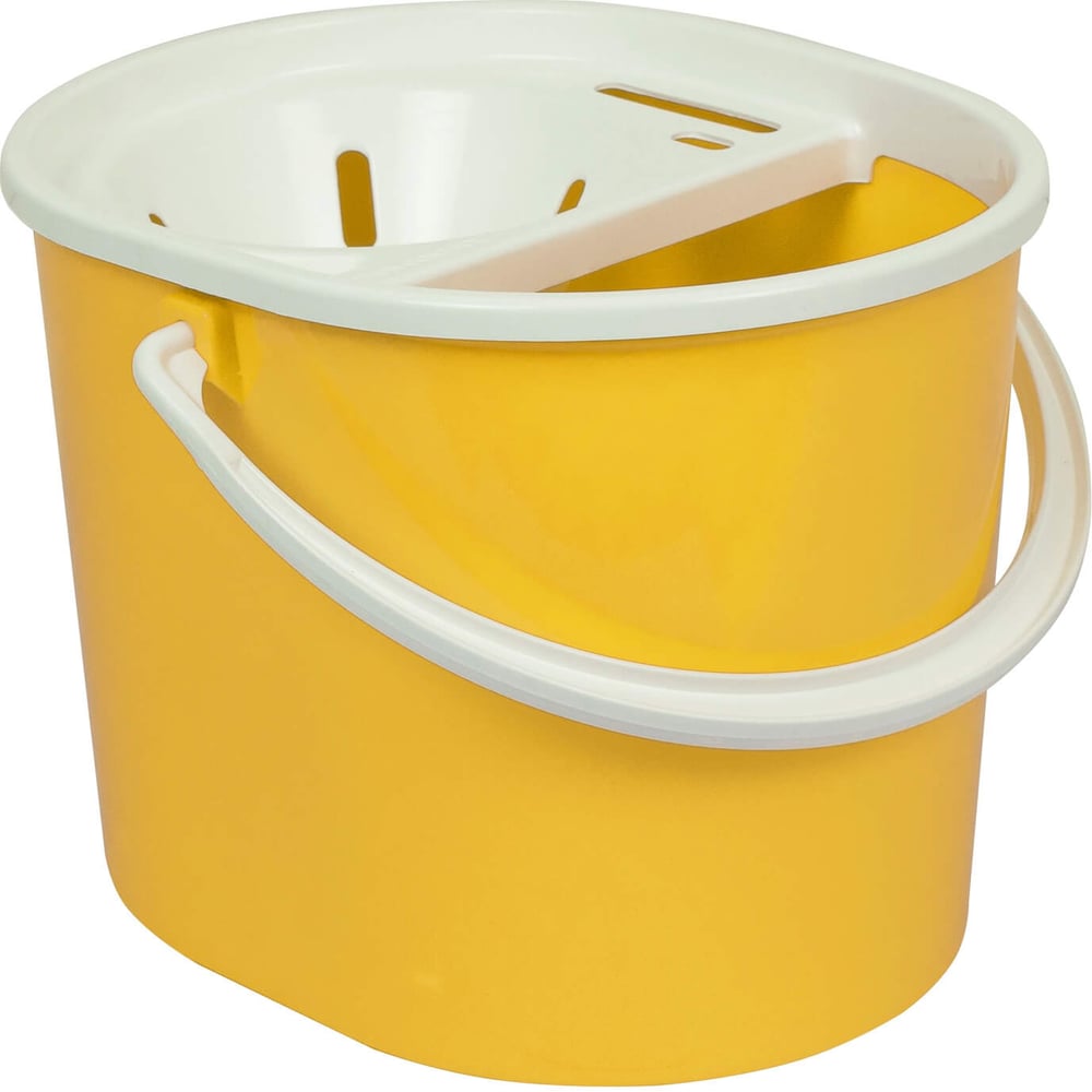Изображение товара Ведро с отжимом SYR Lucy Oval 12 л светло-желтое для домашней уборки