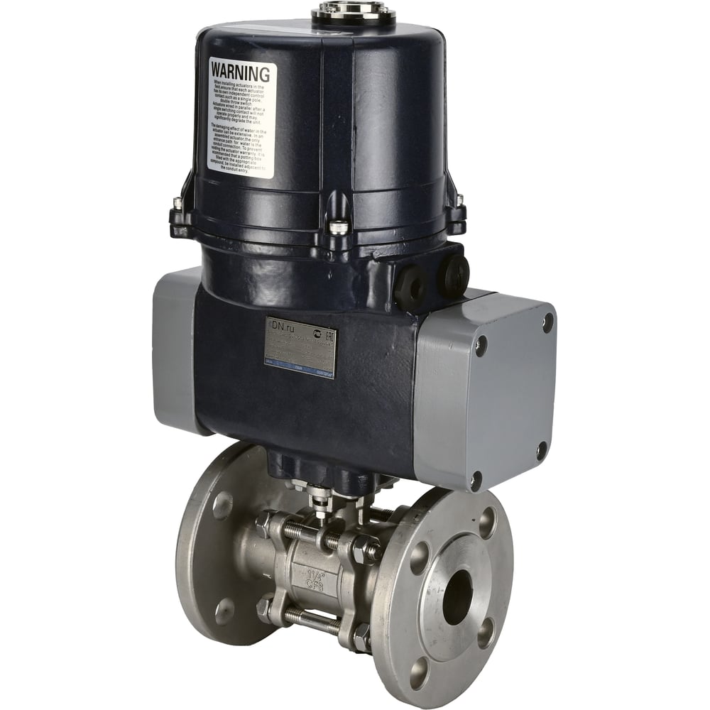 Изображение товара Кран шаровой DN.ru КШФПТ.316.180 Ду40 Ру40 с электроприводом ЭПВП-005 220В