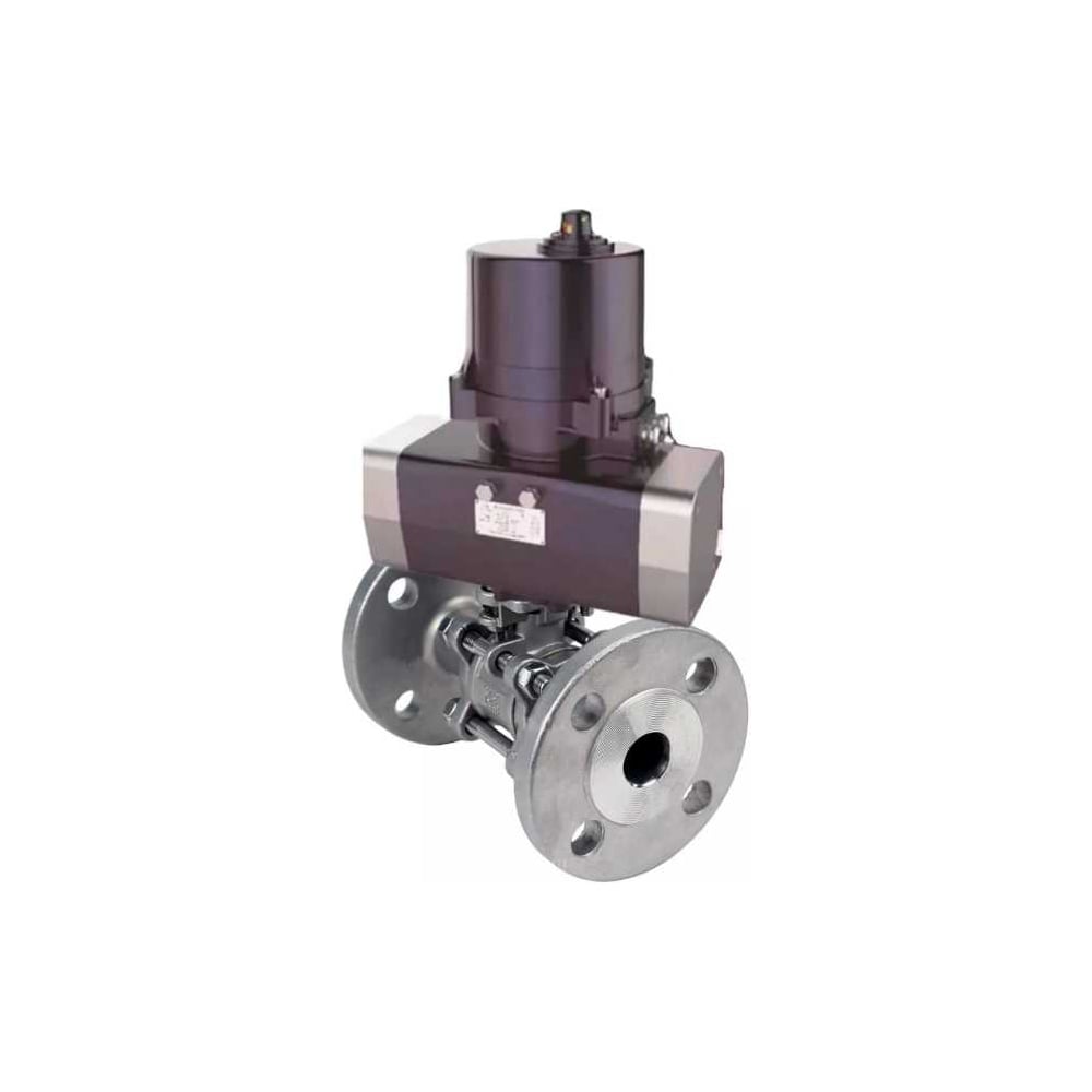 Изображение товара Двухходовой кран шаровой из нержавеющей стали DN80 Ру25 с электроприводом