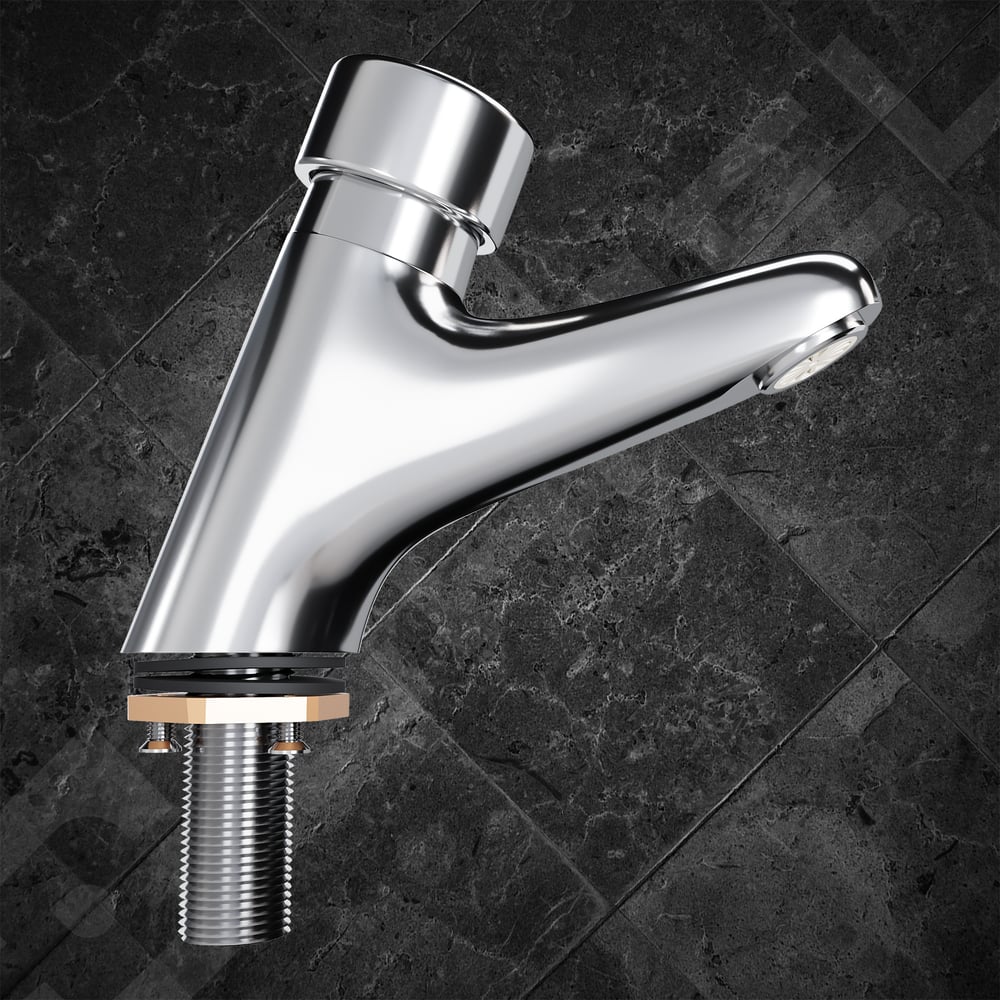 Изображение товара Моно смеситель для умывальника с нажимной подачей воды CAPEL CAP-SRN-02 хром