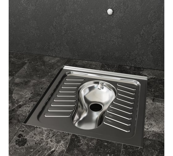 Изображение товара Унитаз напольный CAPEL Чаша Генуя МАКСИ, антивандальный, из нержавеющей стали AISI 304 CAP-CHG-01