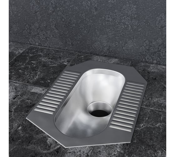 Изображение товара Унитаз напольный CAPEL Чаша Генуя МЕДИУМ, антивандальный, из нержавеющей стали AISI 304 CAP-CHG-02