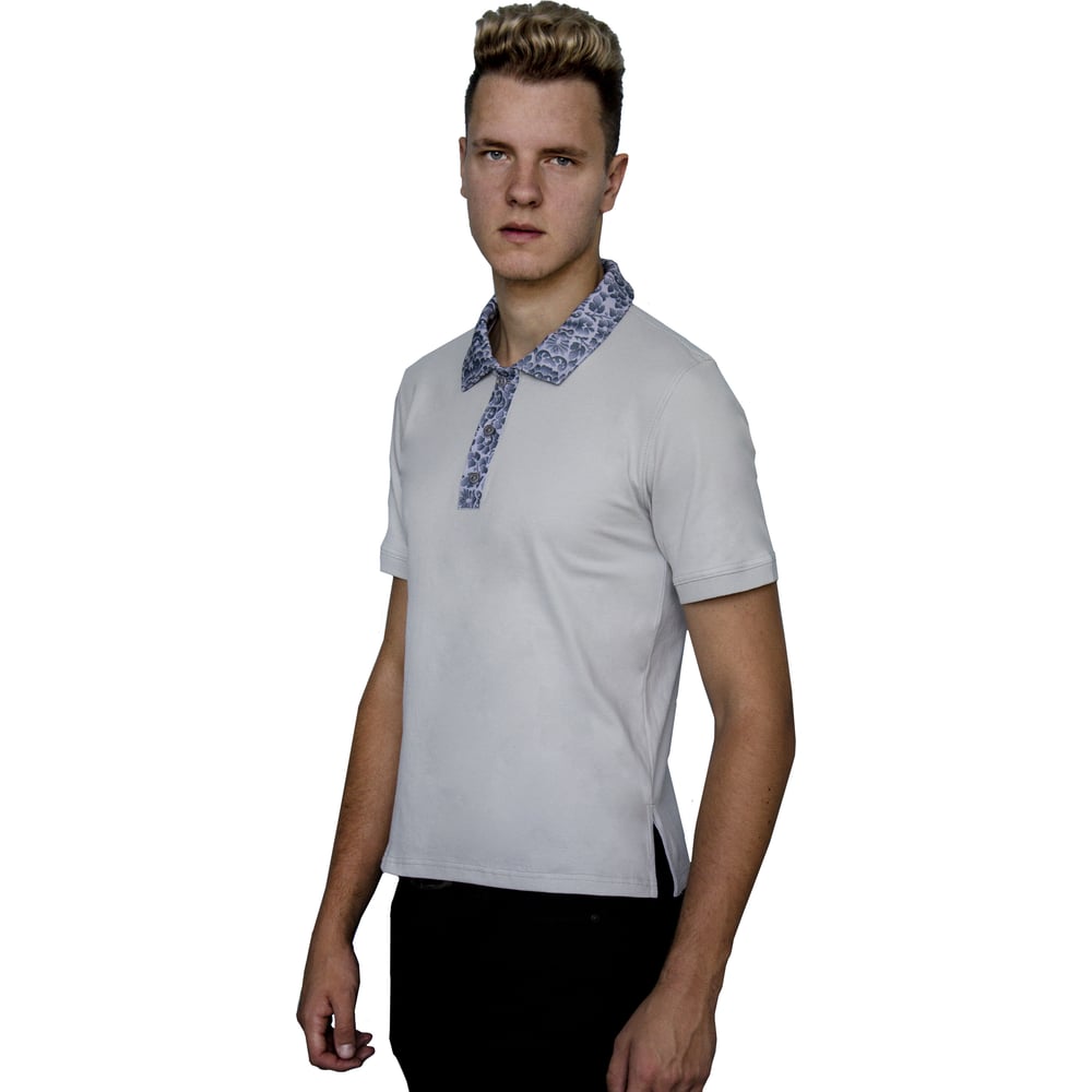 Изображение товара Футболка-поло SAF+ Тайгер P-777 с вставками серого цвета