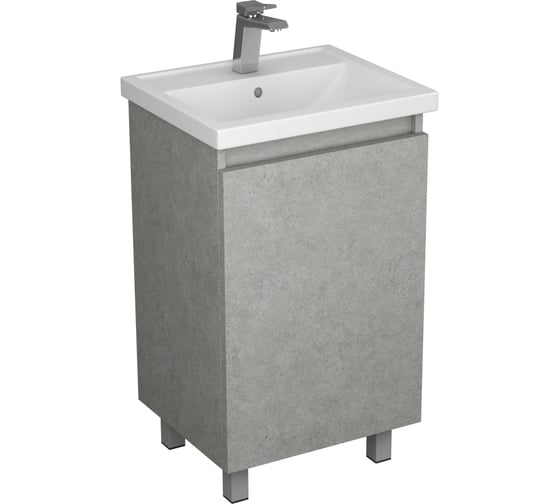 Изображение товара Тумба под умывальник Фостер 50 Моро Uncoria 1 дверь, светлый камень 55032