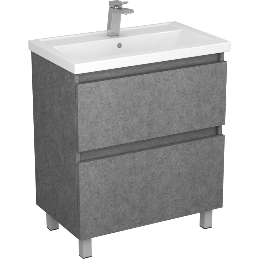 Изображение товара Тумба под умывальник Фостер 70 Uncoria Моро с ящиками темный камень