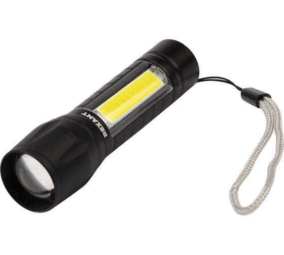 Изображение товара Светодиодный аккумуляторный фонарь REXANT с боковым светом, Micro USB 75-714