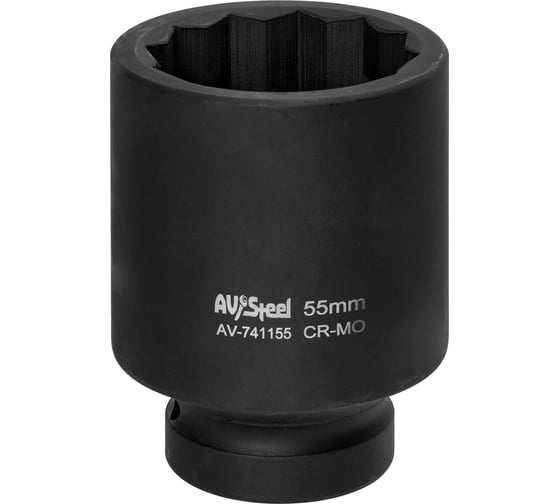 Изображение товара Головка ударная двенадцатигранная удлиненная (55 мм; 1"DR) AV Steel AV-741155
