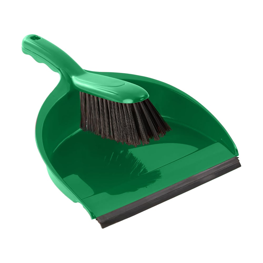 Изображение товара Совок ручной с мягкой щеткой SYR (2 ед) зеленый S0612293