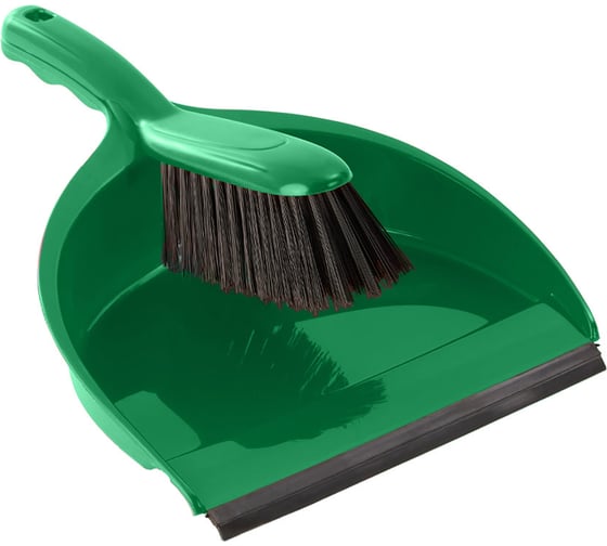 Изображение товара Совок ручной с мягкой щеткой SYR (2 ед) зеленый S0612293