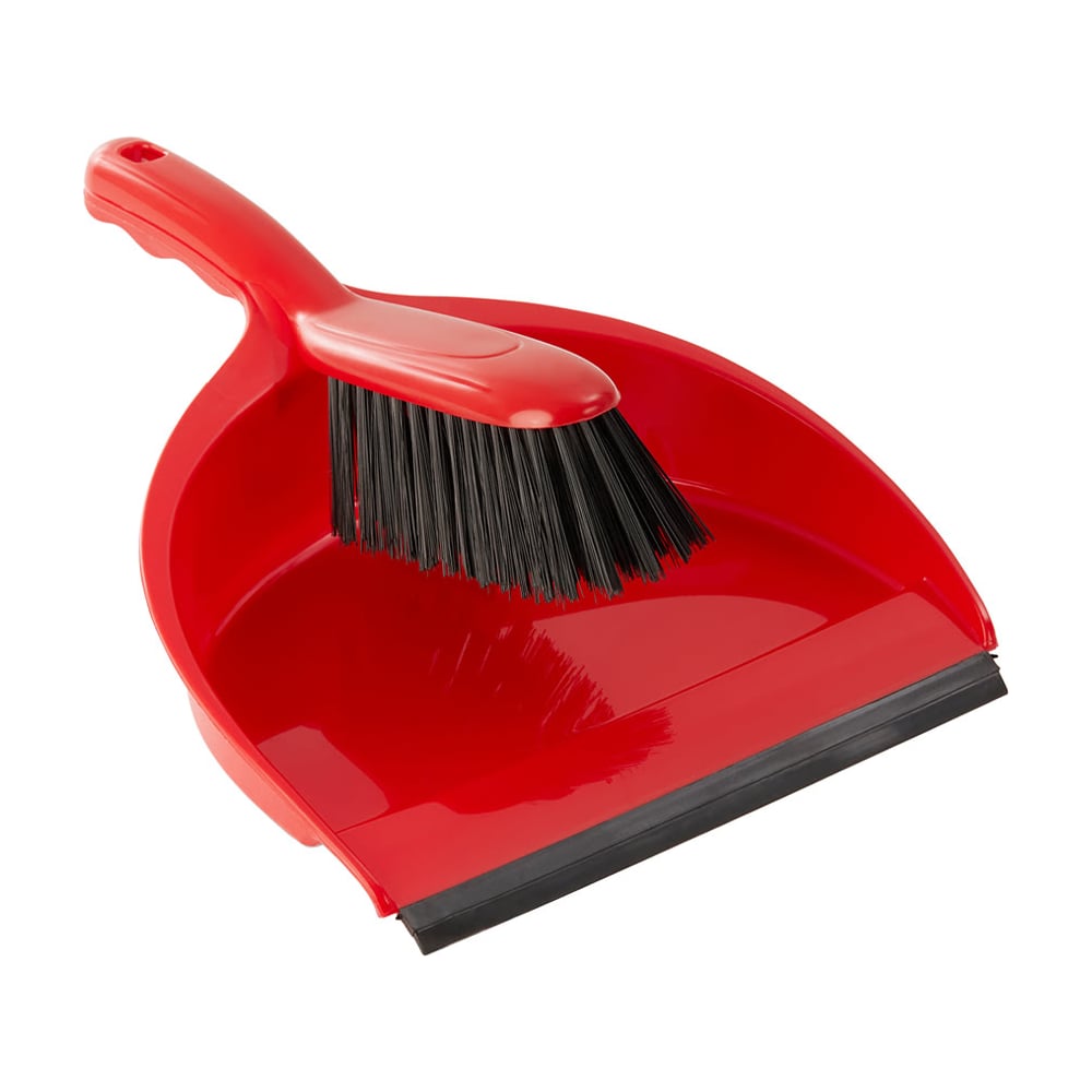 Изображение товара Совок ручной с мягкой щеткой SYR, 2 предмета, красный, бытовой комплект